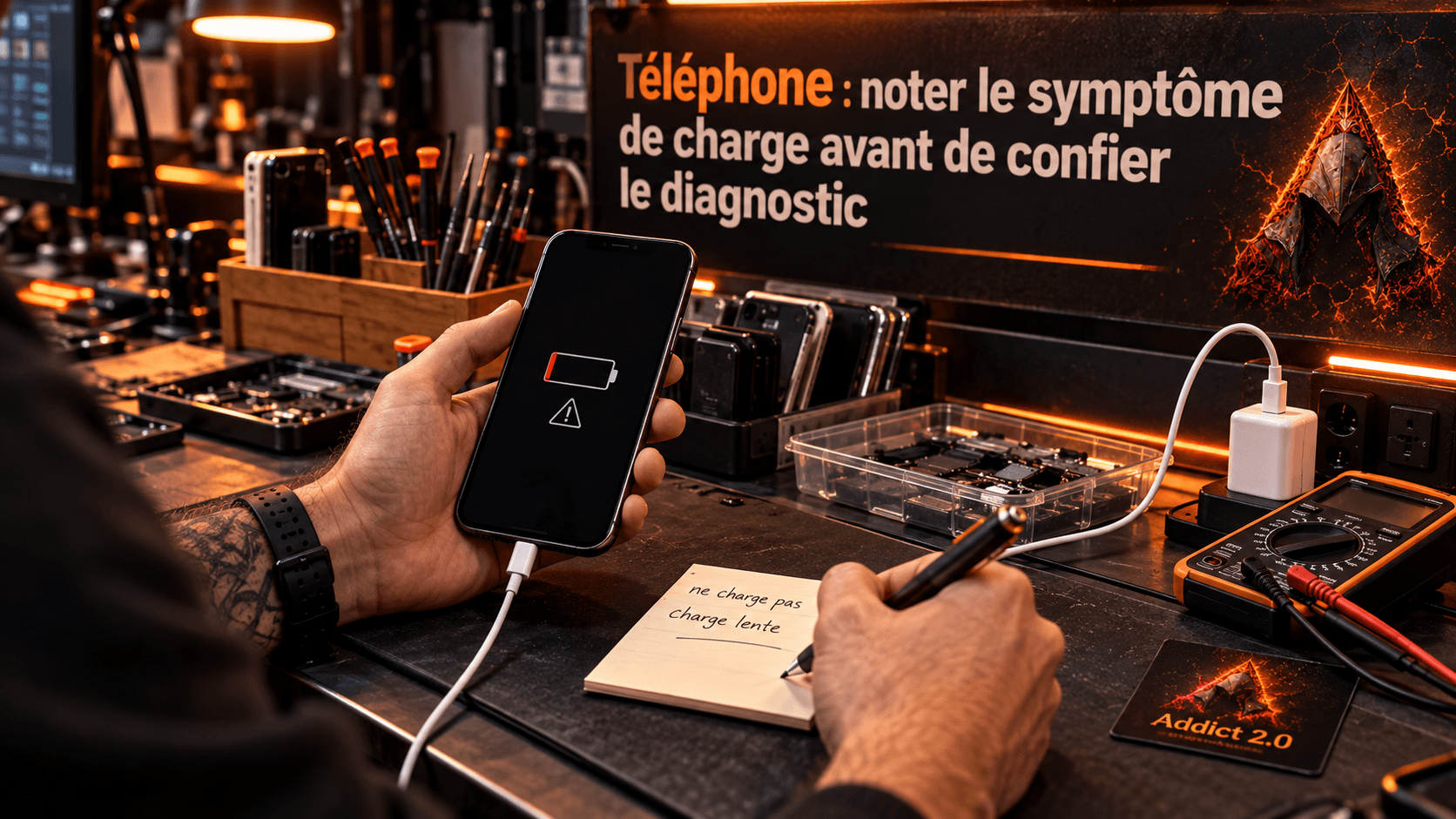 Téléphone qui charge mal : notez le symptôme avant le diagnostic